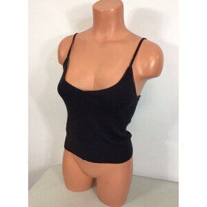 Esprit Top Black Sparkly Womens Small